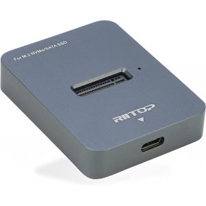 Station d'accueil M.2 vers USB , adaptateur de lecteur SSD M.2 NVMe et SATA pour ordinateur personnel, gris, USB 3.2 Gen 2 x 2 - Neuf