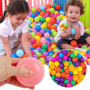 100pcs Balles De Fosse &Agrave; Balles En Plastique Souple - Balles De Jouets Pour Enfants - Tente De Jeu De Fosse &Agrave; Balles, Jouets D'eau De Piscine, Piscine Pour Enfants, D&eacute;coration De F&ecirc;te, Accessoires De Cabine Photo Multicolore - Neuf