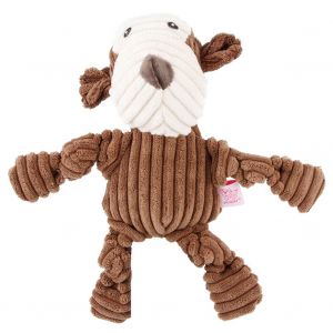 Hjlian Peluche Pour Chien En Forme D'animal Mignon Avec Dispositif Sonore Pour Les Molaires, Mordant, Marron - Neuf