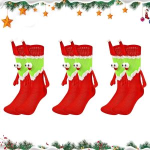 Jgd-3 Paires Chaussettes De No&euml;l Mag-N&eacute;tiques, Chaussettes De Main Amusantes De No&euml;l, Chau-Ssettes Mag-N&eacute;tiques De No-&Euml;l, Chau-Ssettes De No-&Euml;l, Chauss-Ettes Main Dans La Ma-In, Amusantes Cadeaux - Neuf