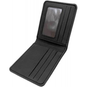 TRAHOO-Porte Feuille Homme avec Porte-Cartes, Compartiment pour Billets et Fen&ecirc;tre pour Carte d'Identit&eacute; Leather Wallet pour Diverses Occasions Minimaliste Portefeuille pour Homme (Noir) - Neuf