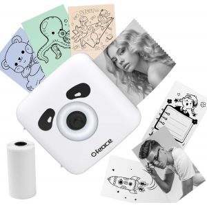 CHECARZHN--NO1-Imprimante Photo Portable, Mini Imprimante Portable, Impression Thermique, 300 Dpi, Connexion Rapide 1 S, 1100 Mah, Étiquette De Reçu, Note, Autocollant, Qr Code, Androïd Et Ios, Conception - Neuf
