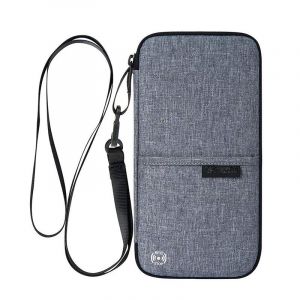 Étui pour passeport de voyage avec blocage RFID pour homme et femme, gris RFID - Neuf