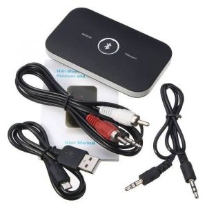 HIFI sans fil Bluetooth 2 in1 audio &eacute;metteur r&eacute;cepteur 3.5MM adaptateur de musique RCA - Neuf
