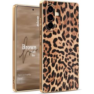 LORANKA-Coque pour Samsung Galaxy A36 5G, &Eacute;tui Ultra-Mince et Antichoc &agrave; Mode L&eacute;opard Marron Mignon, Housse Compatible avec la Recharge sans Fil, Cadeau pour Filles. L&eacute;opard - Neuf