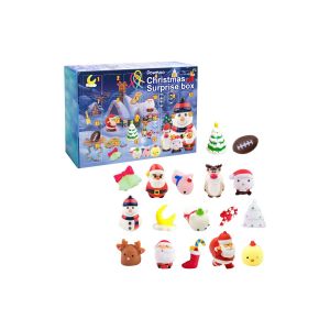 Calendrier de l'Avent anti-stress avec 24 jouets pour le compte &agrave; rebours de No&euml;l - Neuf