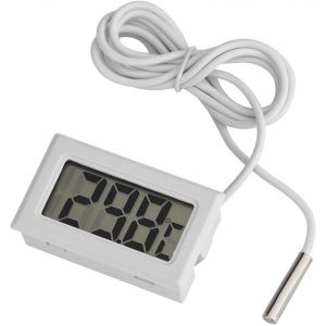 KAL-Thermomètre Lcd Numérique, Mini Affichage Lcd Capteur De Sonde De Température Numérique Thermomètre Lcd Numérique Avec Capteur De 1,5 M Pour Réfrigérateur-Congélateur Réfrigérateur Aquarium - Neuf