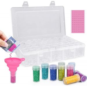 Kalanka-60 Logements Boîtes De Rangement Pour Peinture Diamantée Paquets,Amovible En Plastique, Broderie À Compartimen,5d Outils De Croix De Conteneurs Pour Diy Art Craft - Neuf