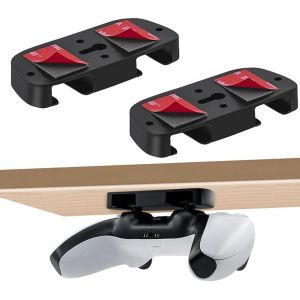 2 x baies pour manettes PS5, baies de bureau PS5, support de table à nivellement de bande PS4, rangement de bureau sous les baies d'accessoires de manettes PS4/PS5 de bureau - Neuf