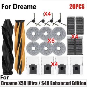 Pi&egrave;ces d&eacute;tach&eacute;es pour aspirateur X50 Ultra / S40 Enhanced Edition, rouleau principal, brosse lat&eacute;rale, filtre Hepa, chiffon de nettoyage, poussi&egrave;re - Neuf