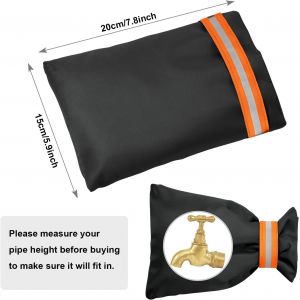 Housse de Robinet pour L'ext&eacute;rieur,1pcs Couvercle Antigel pour Robinet avec Bande R&eacute;fl&eacute;chissante,Housse de Robinet de Jardin Imperm&eacute;able pour Protection Contre Le Gel en Hiver 20cmx15cm - Neuf