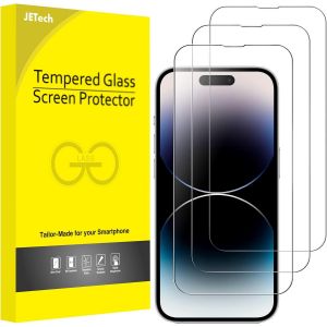JGD-Protection d'&Eacute;cran &agrave; Couverture Compl&egrave;te pour iPhone 14 Pro Max 6,7 Pouces, Integrale Film en Verre Tremp&eacute; 9H Compatible Coque, HD Transparent, Lot de 3 - Neuf