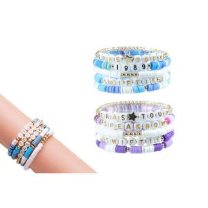 Ensemble De Bracelets D'amiti&eacute; Inspir&eacute;s De Taylor Swift Pour Les Fans De Concerts - Bijoux Perl&eacute;s (2 Pi&egrave;ces) - Neuf