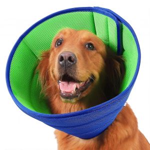Cone souple pour chien apres une intervention chirurgicale?: aide a prevenir les morsures et protege votre animal des blessures. - Neuf