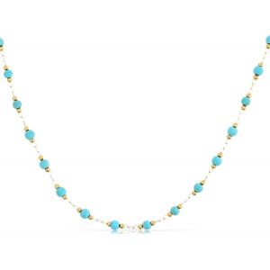 Kal-Collier De Perles Multicolore En Acier Inoxydable - Bijou Étanche - Cadeau Pour Femme - Neuf