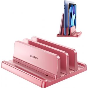 acdsgd-Vaydeer Support vertical pour ordinateur portable pour bureau, double fentes en plastique pour ordinateur portable, design 4 en 1, support r&eacute;glable pour ordinateur portable compatible MacBook - Neuf