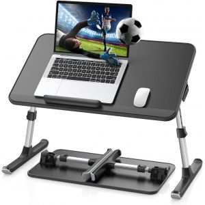 acdsgd-Table de lit, Lapdesk, Cuir Confortable, Hauteur et Angle d'inclinaison, Pliable, Antichoc, jusqu'&agrave; 17in Notebook, pour lit, canap&eacute;, Board (Noir, 52 * 30cm) - Neuf