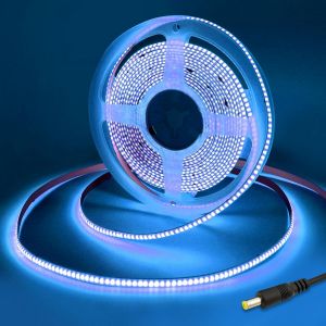Ruban Led Cob Dc 12v 3m,Bleu,320 Led,À Intensité Variable,Bande Led Flexible Pour Rétroéclairage Tv,Armoire,Chambre À Coucher (L'alimentation Électrique N'est Pas Incluse). - Neuf