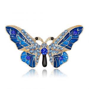 Nouveau,Adapté Broche Épingles Femmes Émail Insecte Pin Revers Pin Épingle À Nourrice Bleu - Neuf