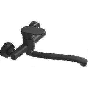 Robinet de cuisine mural &agrave; poign&eacute;e unique Robinet noir r&eacute;tro (30cm (longueur du bec),g1/2) - Neuf