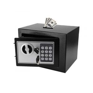 Coffre-fort &agrave; verrouillage num&eacute;rique avec fente pour d&eacute;p&ocirc;t d'esp&egrave;ces et cl&eacute;s d'urgence - Neuf