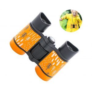 Jumelles pour enfants de 3 à 10 ans - Durables, légères, grossissement x4, sans danger pour les enfants, cadeau idéal - Neuf