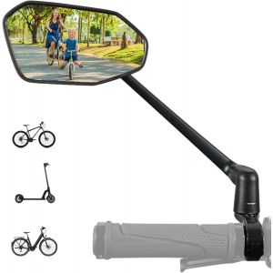 Subzonal-Reezer Rs3 - Retroviseur Velo - R&eacute;troviseur V&eacute;lo &Eacute;lectrique - R&eacute;troviseur Trottinette &Eacute;lectrique - En Verre Et Pliable - Pour Guidon 22 &Agrave; 25,4 Mm - R&eacute;glable 360&deg; Gauche - Neuf