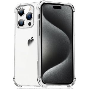 Kal-Coque Pour Iphone 15 Pro Max (2023) 6,7"",Housse Etui En Transparent Silicone Tpu Souple [Bumper Avec Coins Renforcés],Shock-Absorption Et Anti-Rayures,Compatible Iphone 15 Pro Max (Hd Clair) - Neuf