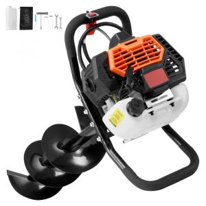 Tarière à Essence-Duoku-43 CC-1 250 W-Forets de 8 po-Orange et Noir-Assistant de Jardinage Efficace-Pour Plantes - Neuf