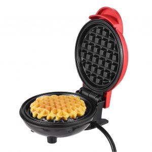 Mini machine à griller Gaufrier Electrirc Rond Plaque chauffante Sandwich Oeufs Multifonctionnel Chauffage Panini Pain Portable Pour Une utilisation Intérieur Extérieur - Neuf