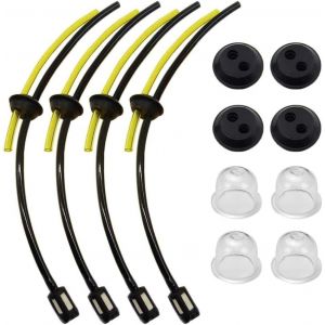 MEVRONISSHOP-Tuyaux D'essence Avec Filtre, Universel Filtre &agrave; Essence kit,Tuyau de Carburant Pour D&eacute;broussailleuse, Durites D'essence de Tondeuses Avec Poire d Amor&ccedil;age, Pour le Jardinage et L'agricu - Neuf