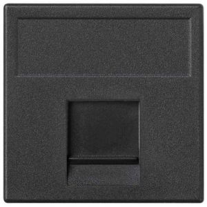 Plaque K45 Vd Cache Poussi&egrave;re Avec 1 Connecteur Amp / Krone Gris Simon K76 / 14 - Neuf