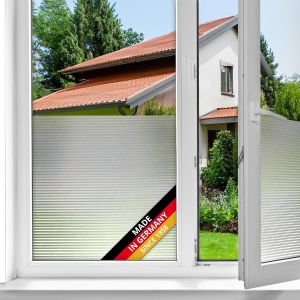 film fenêtre anti regard autocollant Rayures 67,5 cm x 2 m - opaque adhésif et décoratif brise-vue cache occultant pour vitre, vitrage, douche - Neuf
