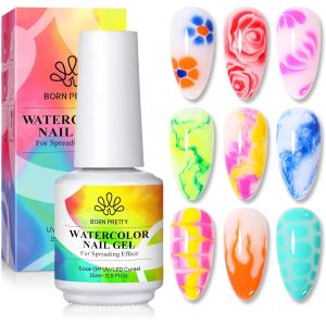 Born Pretty Nail Blooming Gel, 15ml Clear Blossom Gel Vernis Pour Effet D'étalement, Marbre Pierre Naturelle Aquarelle Vernis À Ongles Semi Permanent Nail Art - Neuf