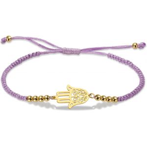 Kal-Main De Fatima Bracelet Pour Femmes Hommes Réglable À La Main Bracelet Tressé Coloré Corde Corde Avec Perles Bracelet Bonne Chance Bijoux Minimaliste - Neuf