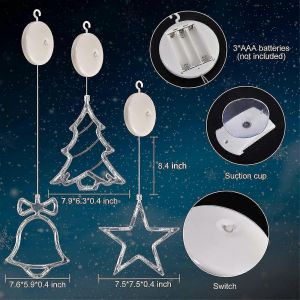 Ornements De No&euml;l De No&euml;l De La Fen&ecirc;tre Les Lumi&egrave;res Des D&eacute;corations De No&euml;l Led Lumi&egrave;res D&eacute;coratives - Neuf