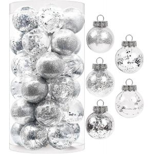Boule de no&euml;l Ornements,30 Pcs Incassable D&eacute;corations de No&euml;l Arbre de Boules pour les Vacances, F&ecirc;te de Mariage D&eacute;coration - Neuf