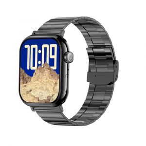 Montre Connectée Écran Couleur Bluetooth Appels Cardio Sommeil Acier Noir Noir Yonis - Neuf