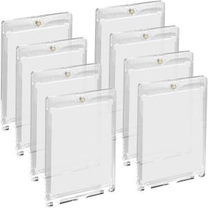 Mdy-8 Pièces 35pt Magnetic Trading Card Holder, Protèges Cartes Magnétique, Etui À Cartes De Collection Avec Protection Uv Protege Carte Magic Transparent Pour Cartes De Jeu Mtg Magic Football Sport - Neuf