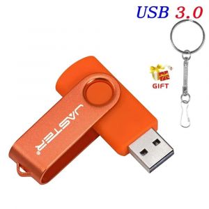 KALPZ-Mini Cl&eacute; Usb 3.0 Haute Vitesse, Cl&eacute; M&eacute;moire Rotative De 128 Go, Porte-Cl&eacute;s Gratuit, Cl&eacute; Usb Rouge 64 Go, Disque U Noir 32 Go,Orange,128Gb - Neuf