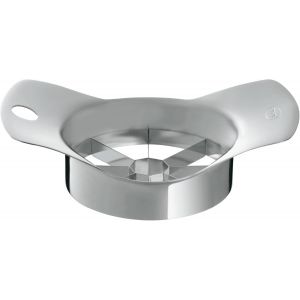 Mevronisshop-Coupe Pomme Et Poire - Ustensile En Inox 18/10 - Trancheuse De Fruits Et L&eacute;gumes Avec Prot&egrave;ge-Lame En Plastique - Lavage Facile &Agrave; La Main, Argent&eacute; - Neuf