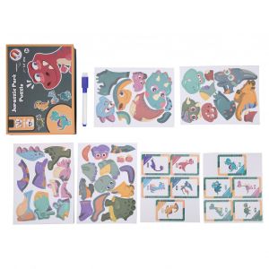 Puzzle magnetique animal, jouet educatif effacable pour enfants, cadeau dinosaure - Neuf