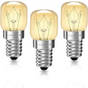 E14 Ampoule Four Dimmable, Résistante À 300 Degré, Blanc Chaud 2700k, T22 Petite Vis Edison Pour Micro-Ondes, Lampe À Sel, 3 Unités[Amp747893] - Neuf