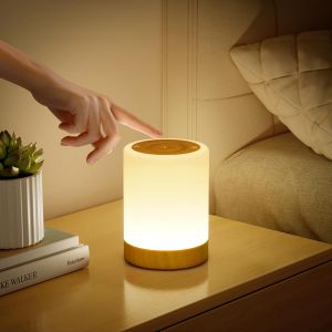 Bnhgc-Lampe De Chevet Tactile À Intensité Variable, 4 Modes & 256 Couleurs Rvb Changement Led Veilleuse Enfants, Lampe D'allaitement Rechargeable Par Usb, Lampe De Table Sans Fil Pour La Chambre - Neuf