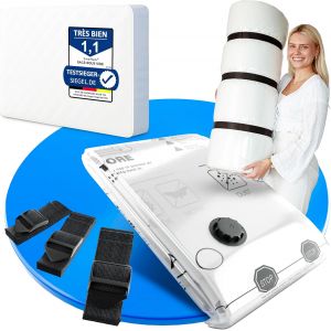 JEXNOVASHOP-Sac sous vide pour matelas 1 pi&egrave;ce en 130 x 240 cm &iquest; Sac sous vide adapt&eacute; pour un matelas de 90 x 200 cm &iquest; Id&eacute;al pour le d&eacute;m&eacute;nagement &iquest; Sac de rangement pour matelas &iquest; Housse de matelas - Neuf