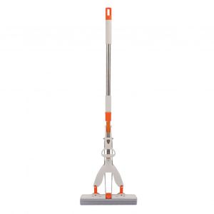 Hjlian Balai Eponge De Nettoyage De Sol A Forte Absorption D'eau, Trous En V, En Acier Inoxydable, Pour La Cuisine, Pour La Maison, 26 Cm, Plie En Deux Sans Etirement, 1 Tete - Neuf