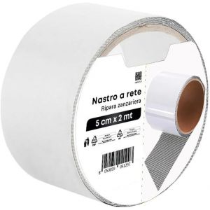 Ruban adhésif Répare Moustiquaires 5 cm x 2 m - Autocollant invisible pour Réparation d'écran de fenêtre, Autocollant fort en fibre de verre, gris - réparation moustiquaire rapide et facile - Neuf