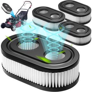 ChenQuanSarl-Filtre À Air Tondeuse,4 Pièces Filtre Tondeuse À Gazon Remplacement Du Filtre À Air Pour Briggs & Stratton 5432 Et 798452 Pièces De Moteur Filtre À Air Pour Tondeuse À Gazon 593260 - Neuf