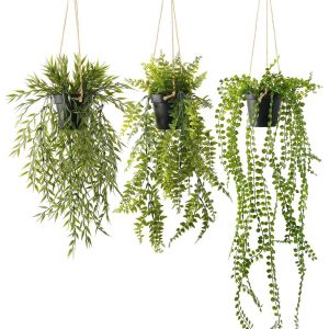 ERYI-3 Pièces Plante Artificielle Tombante Avec Pots, Plantes Artificielles Interieur Pour Decoration Chambre, Fausse Plante Suspendue Pour Maison Salle De Bain Bureaux Décoration - Neuf