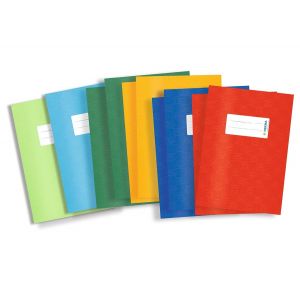 KALANKA-19996 Pochettes A5 raphia assortiment, Pochettes avec étiquette d'inscription & Structure raphia en film Polypropylène Résistant & Effaçable, Set de Protège-cahiers, 10 Pièces - Neuf